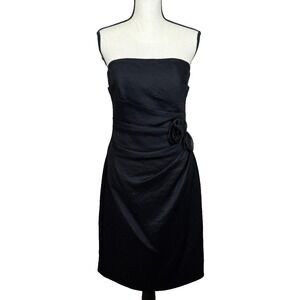 black mid dress Dream Crush Lace-Up Back Side Split Midi Dress Black